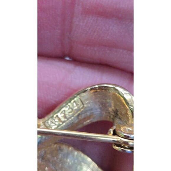 Vintage Rhinestone Crystal Bow Stamped 1734 1.5"x1" - Picture 5 of 5